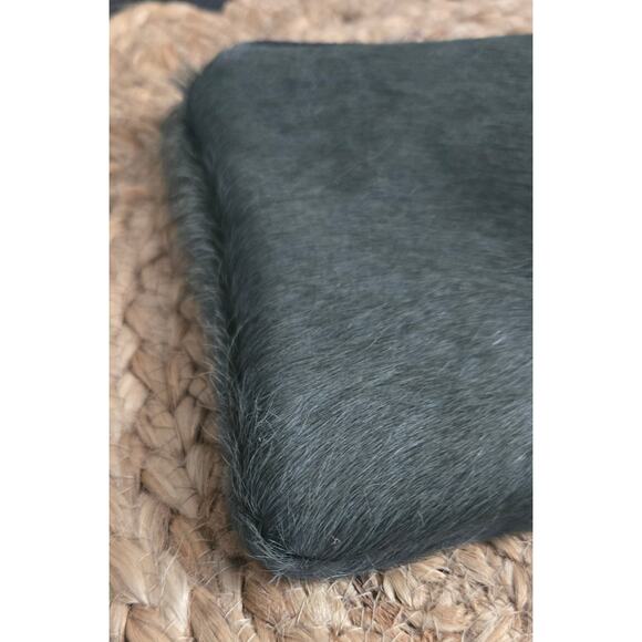 Parker & Hyde Bazillion Cowhide Charcoal Grey Compact Clutch - Picture 8 of 8